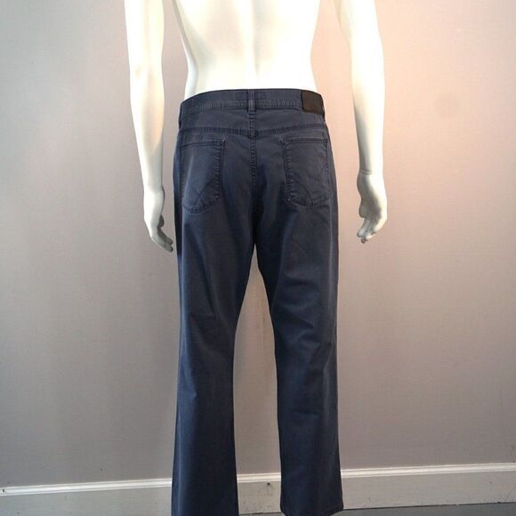 Brax Feel Good Cooper Fancy Blue Gray Pants Mens Trousers Size 40x29 - Picture 7 of 11